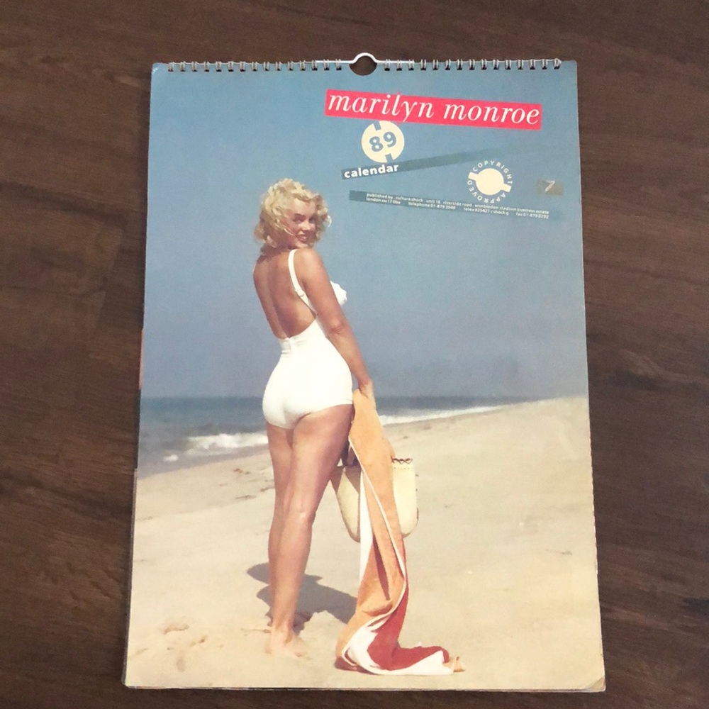 🌺Marilyn Monroe 1989 calendar Vintage